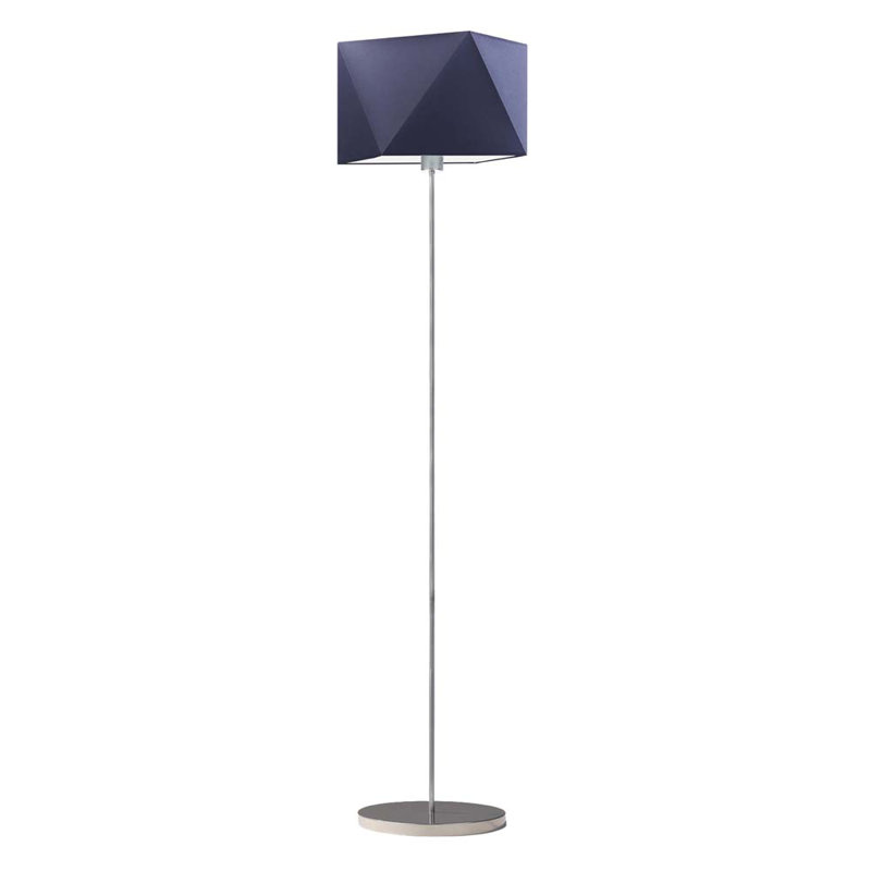 Ayanle 160 H cm Traditional Floor Lamp, Navy Blue, Silver