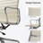 Mid Back Top-Gain Leather Office Chair With Arm And Aluminum Frame, Swivel Conference Desk Chair-1952329214