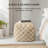 Marta 20" Beige Checkered Upholstered Pouf Ottoman-117292685