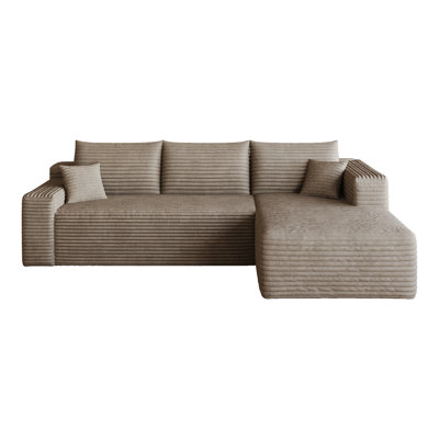 Modern Sectionals Compression Cloud, Plush Corduroy Chaise For Home