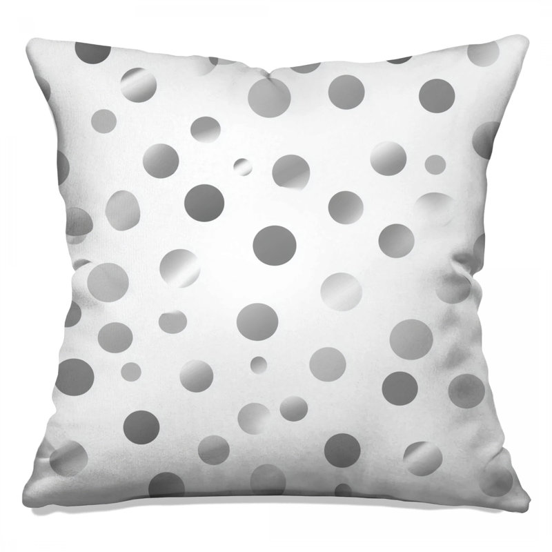 Polka Dots Throw Pillow, Pattern Double Sided Pillows, 26 x 26 inches