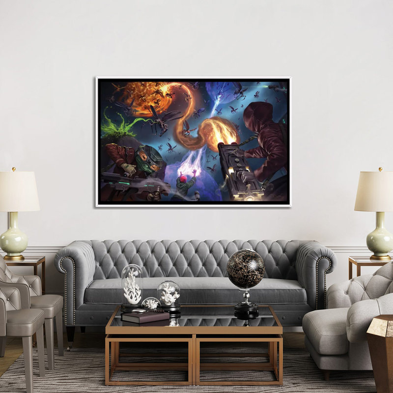 Opérateur de chapitres 1 - reproduction d'art murale - toile encadrée, H 40 po x l 60 po, Blanc