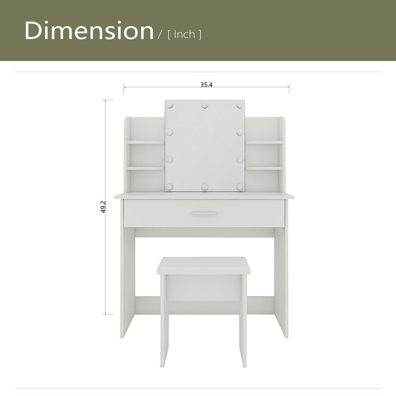 One Drawer Dresser Table