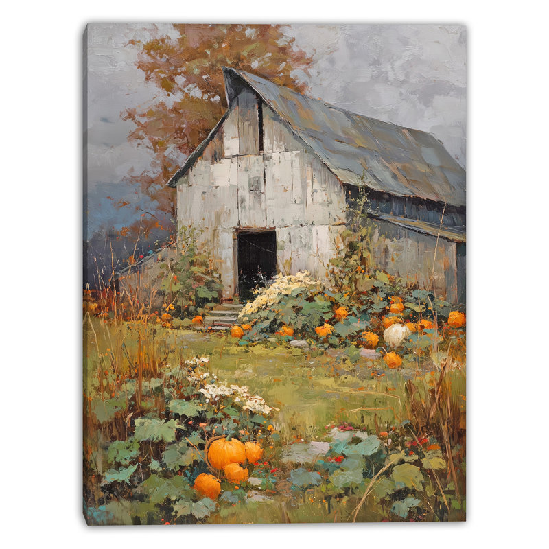 Tournesols et citrouilles, art mural sur toile, H 36 po x l 24 po
