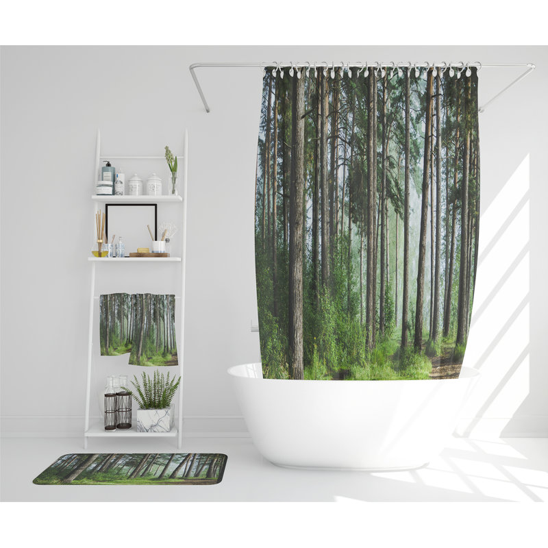 Natiha Polyester Shower Curtain Set