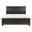 Ensemble de chambre pour grand lit, finition brune, lit de rangement avec tiroirs, ensemble 3 pièces avec lit et deux tables de chevet-127337304-127337309