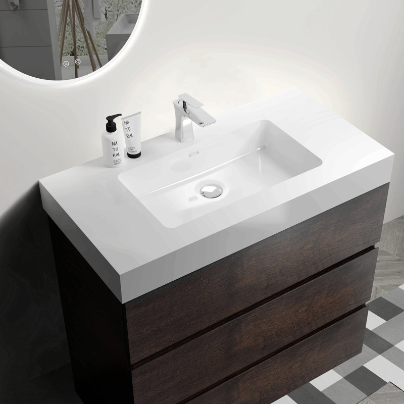 Ensemble de meuble-lavabo en résine Oak