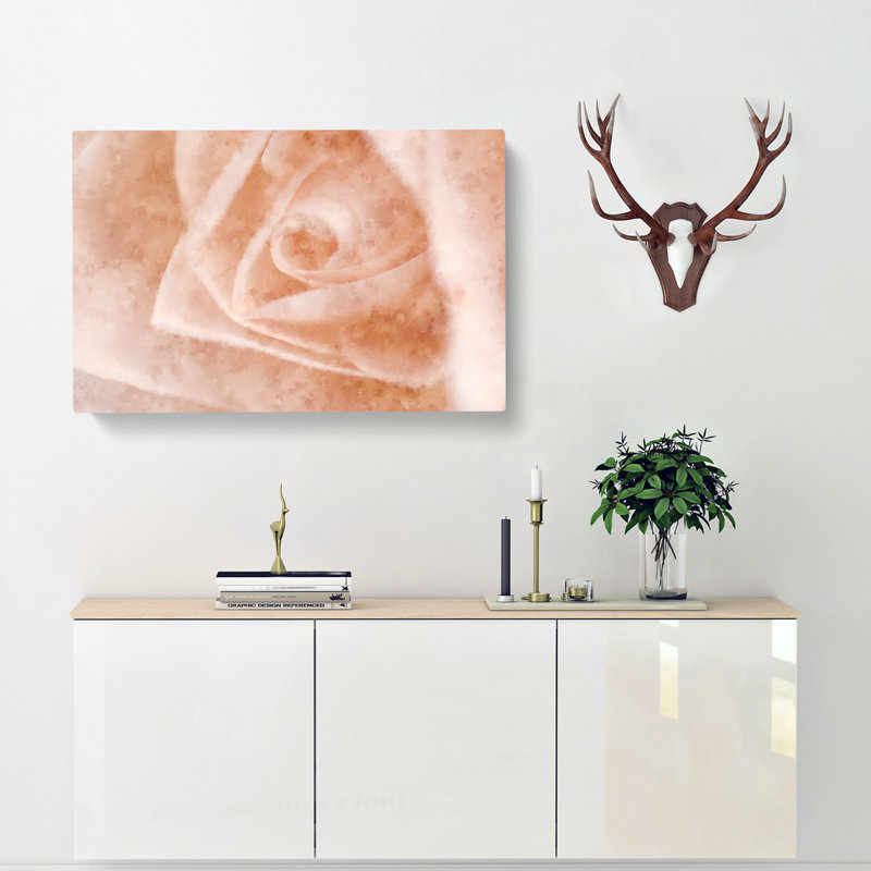 Light Pink Rose - Wrapped Canvas, 50cm H x 76cm W x 3cm D