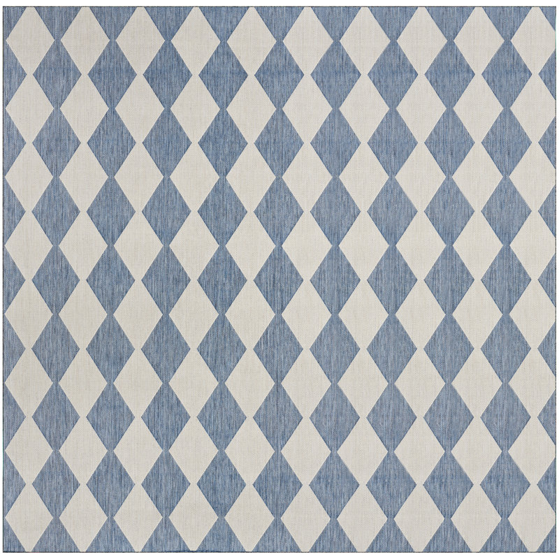 Nourison Positano 12' x Square Navy Blue Modern Rug, Blue, Square 12'