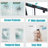 32 in. to 36 in. W x 72 in. H Framed Pivot Shower Door in Black with Clear Glass-108787369