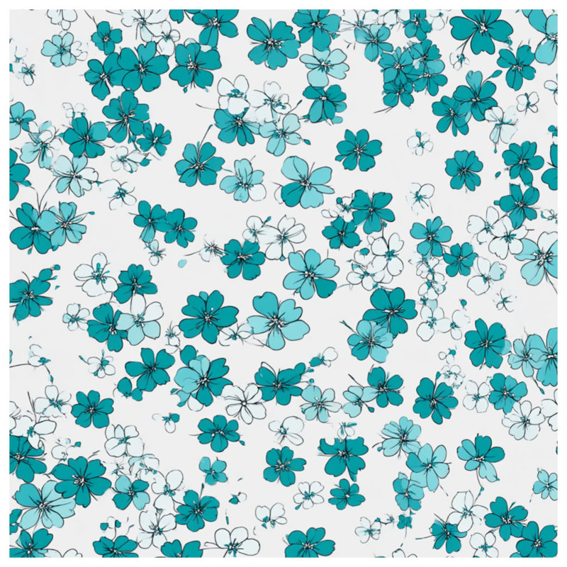 Couvre-lit matelassé à motif floral turquoise toutes tailles, Très grand lit