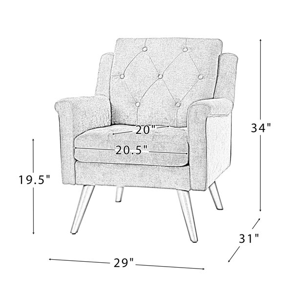 Wade Logan® Avaeya Upholstered Armchair & Reviews | Wayfair