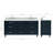 ARIEL Monrow 73 Double Sink Bathroom Vanity with Italian Carrara Marble Top-99405011