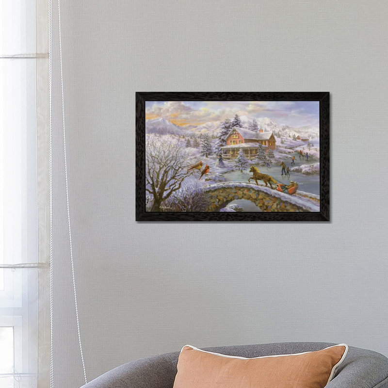 Winter Joy by Nicky Boehme - Print on Canvas, 152.5 cm H x 101.5 cm W, Black Framed
