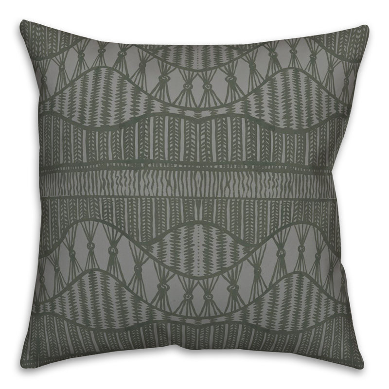 Reversible Throw Pillow, Charcoal