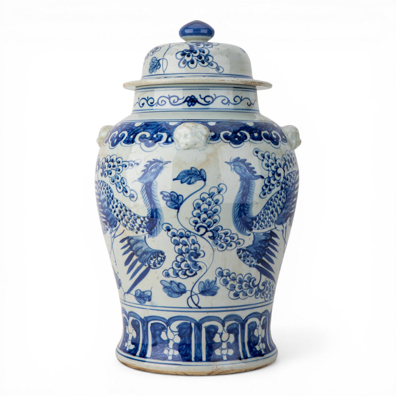 Phoenix Handmade Porcelain Ginger Jar