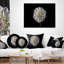 Isolated Dahlia Flower in Black - Floral Printed Pillow-29079057-29079061