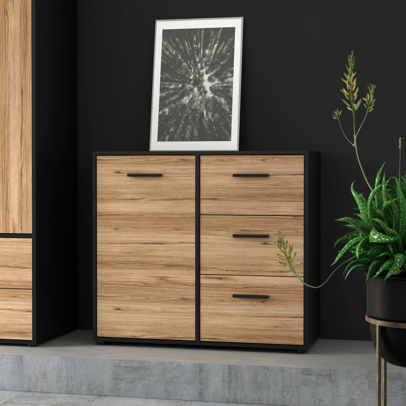 Rajish 94.7cm W 3 - Drawer Chest of Drawers
