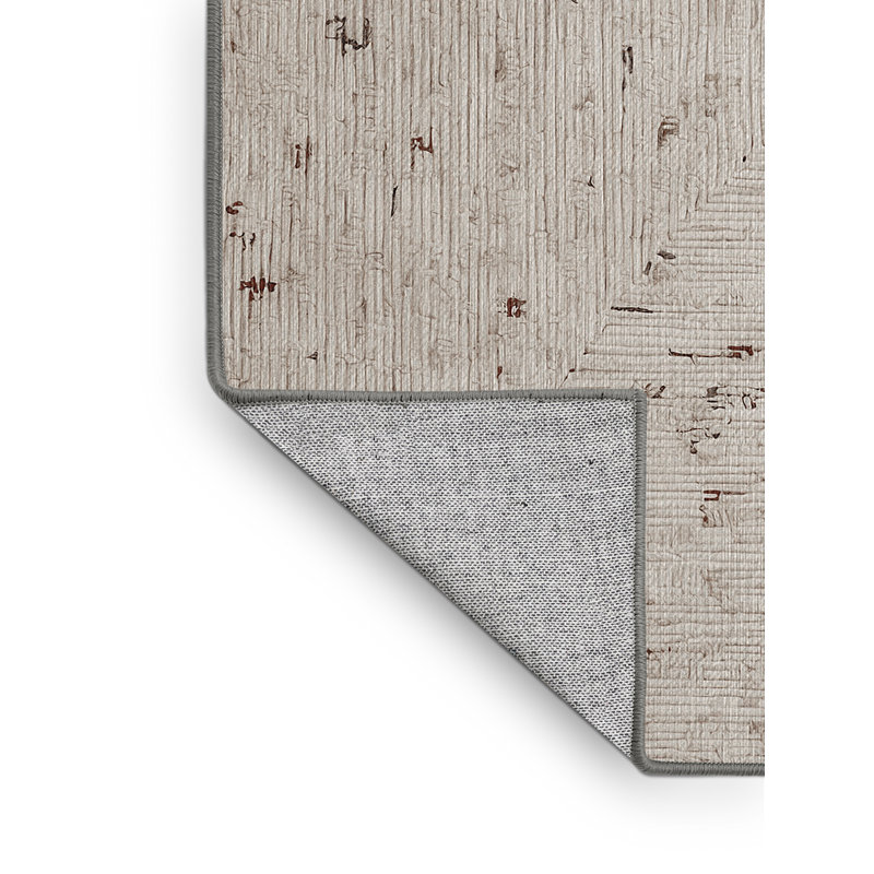 Machine Washable Gray Area Rug, Runner 2' x 4'