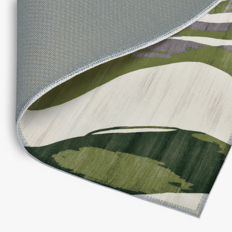 Watercolor Brown Indoor and Outdoor Area Rug, Rectangle 4' x 6'