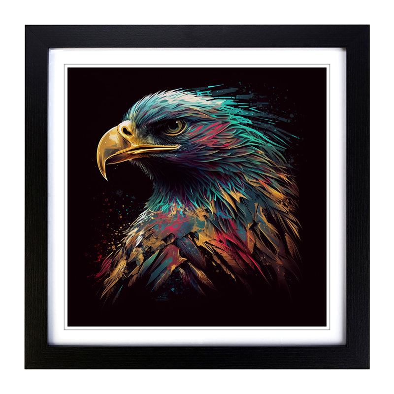 Single Picture Frame Print on Wood, Black