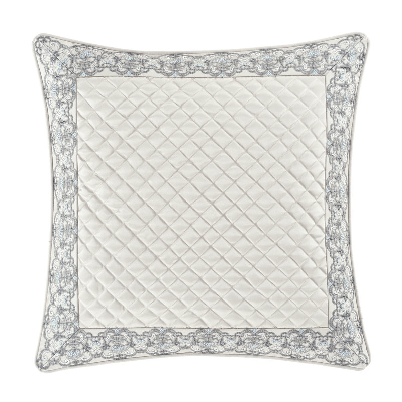 Sterling Silver and Blue Satin Euro Sham