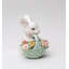 Lapin avec panier de fleurs