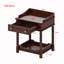 Table de chevet avec tiroir et tablette ouverte pour la chambre à coucher-772818620
