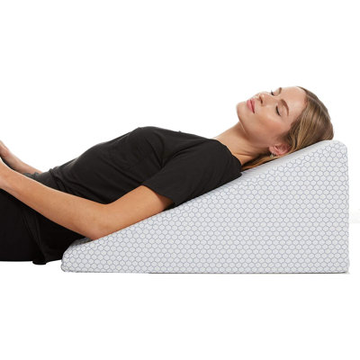 Coussin Cooling Wedge - Coussin de lit de 10 po - Coussin inclinable de 24 po de largeur pour soulager les douleurs lombaires
