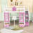 Anecia Convertible Bunk Bed With Desk And Storage Drawers,Shelves-378494063-378494061