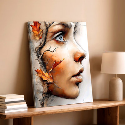 Reproduction d'art sur toile, art mural sur toile, feuilles de fleurs, peinture sur toile, salon surréel