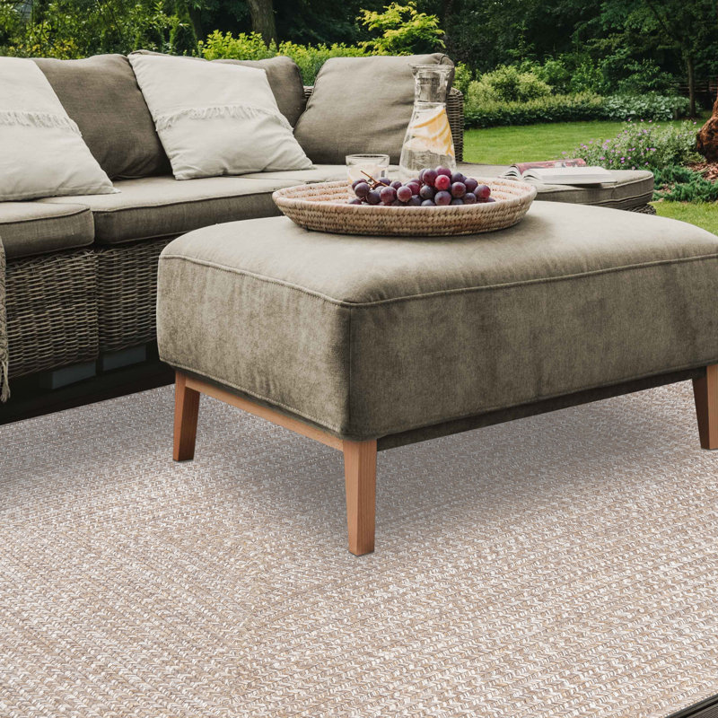 Tapis de couloir ou tapis d'extérieur tressé réversible Ulmer, Rectangle 4 pi x 6 pi