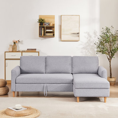 Canapé-lit modulaire moderne en L avec méridienne et canapé rembourré en tissu avec méridienne Modern