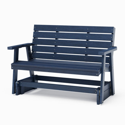  Fauteuil oscillant 4 pieds en composite Amish Made Signature - bleu Patriot