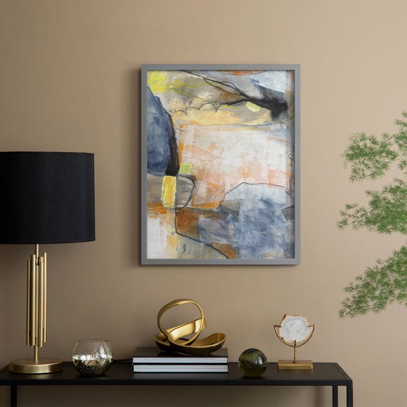 «Lost in Reality II», reproduction encadrée - bois massif, Gris, H 21 po x l 17 po