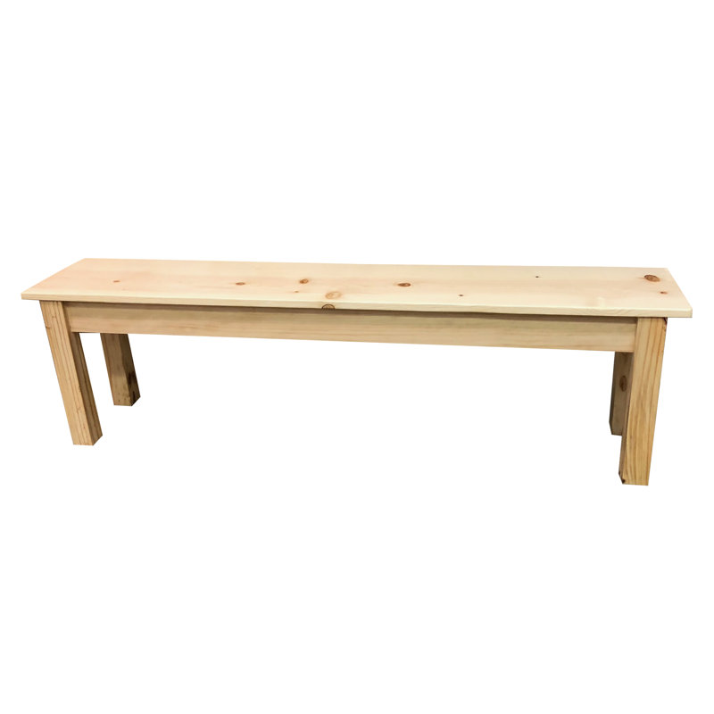 Hannan Solid Wood Bench, 17" H x 30" W x 12" D