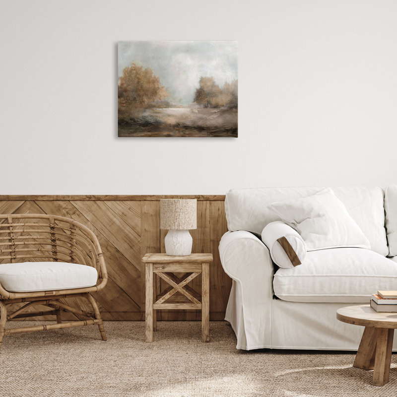 Art mural sur toile, "Paysage champêtre" par Carol Robinson, H 24 po x l 30 po