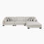 Brinsley 135" Modern Modular Sectional with Microfiber Fabric, Included Ottoman & 5 Pillows-351947127