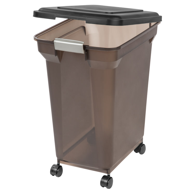 IRIS Food Storage Container, Black, 55 Qt