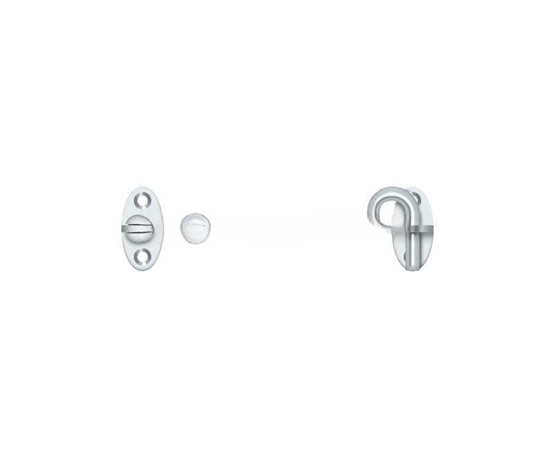 Deltana CHK4U26 4" Length Cabin Door Swivel Hooks Polished Chrome