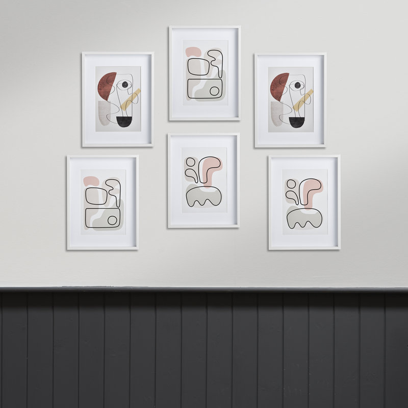 Haak Picture Frame with Mat, White