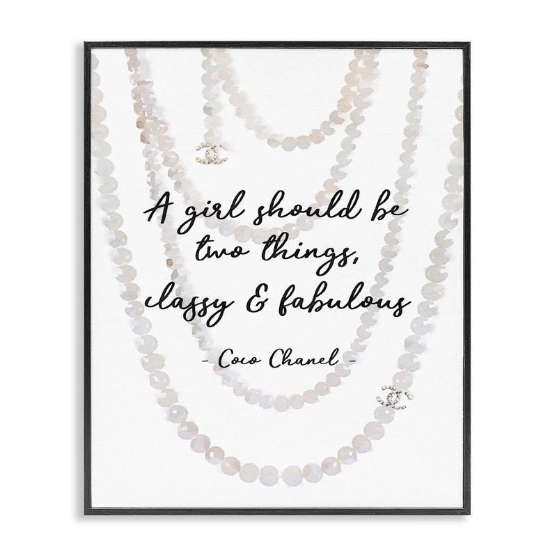 Citation de mode chic et fabuleuse avec des perles surdimensionnées encadrées par estampe numérique par Amanda Greenwood