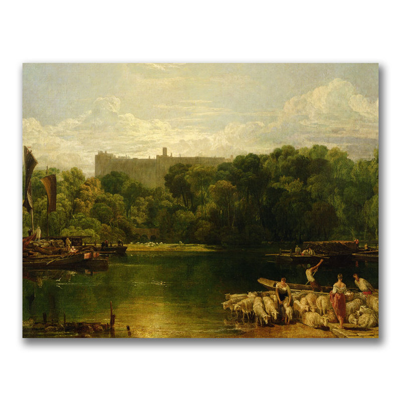 « windsor castle de the thames » par joseph turner, reproduction d’art sur toile tendue, H 18 po x l 24 po x P 2 po