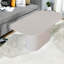 Table de salle à manger élégante en MDF crème, style moderne pour la cuisine à domicile