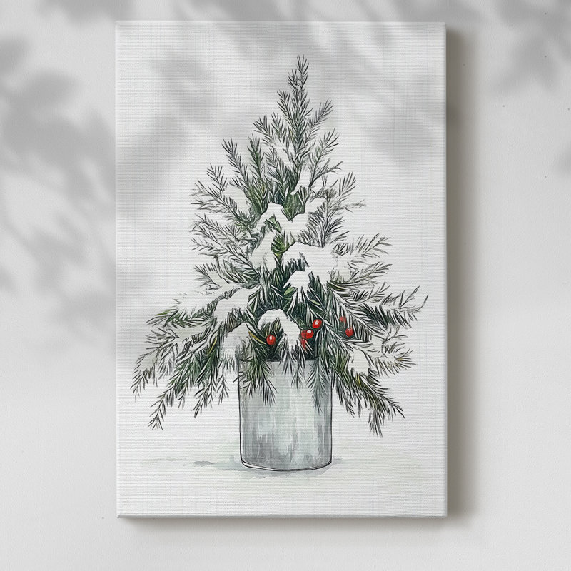 Art des Fêtes de Noël - Toile tendue avec châssis DCCCL XXVI, H 12 po x l 8 po