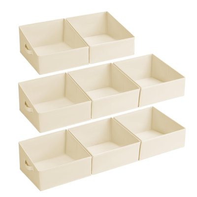 Ensemble de 6 paniers de rangement en tissu - Paniers de rangement pliables en forme de trapèze