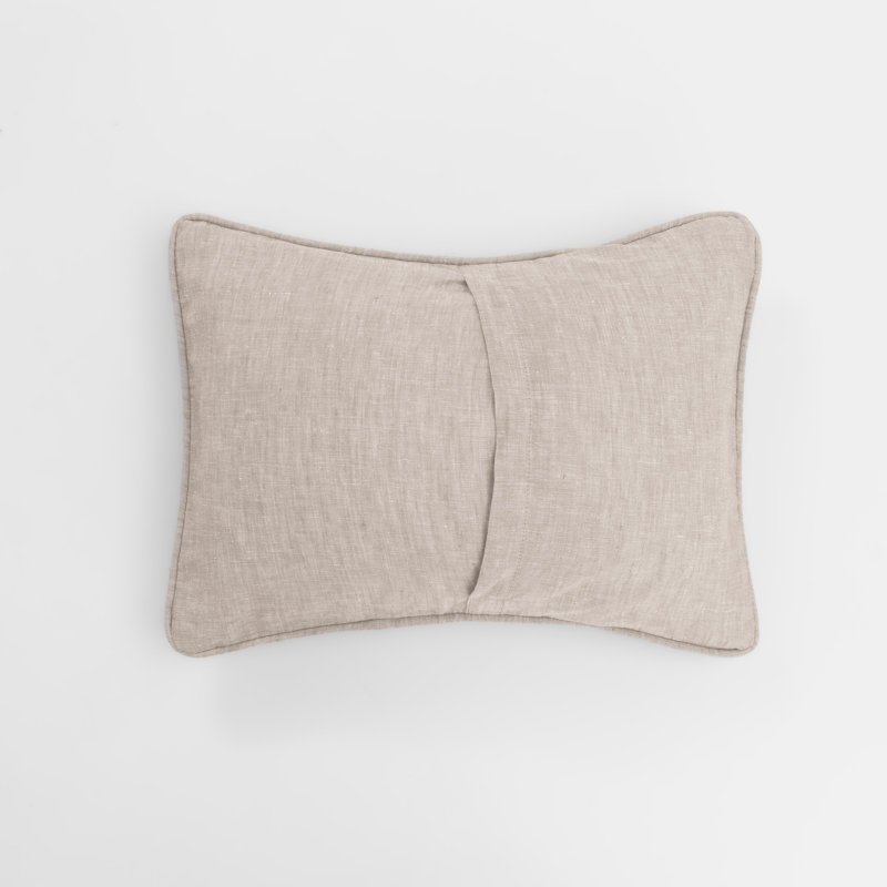 Catherine Linen Lumbar Pillow Cover & Insert, Natural