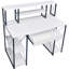 Bureau avec tablettes ouvertes et huche-1679917903