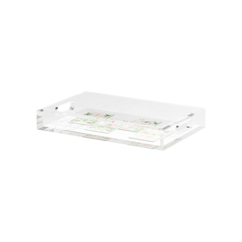 Rectangle Abstract Decorative Tray, 2" H x 12.5" W x 7.75" D