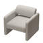Chaise avec accoudoirs à rayures beiges - Rehausse le décor de la réception et de la chambre à coucher en ajoutant de l'élégance au salon